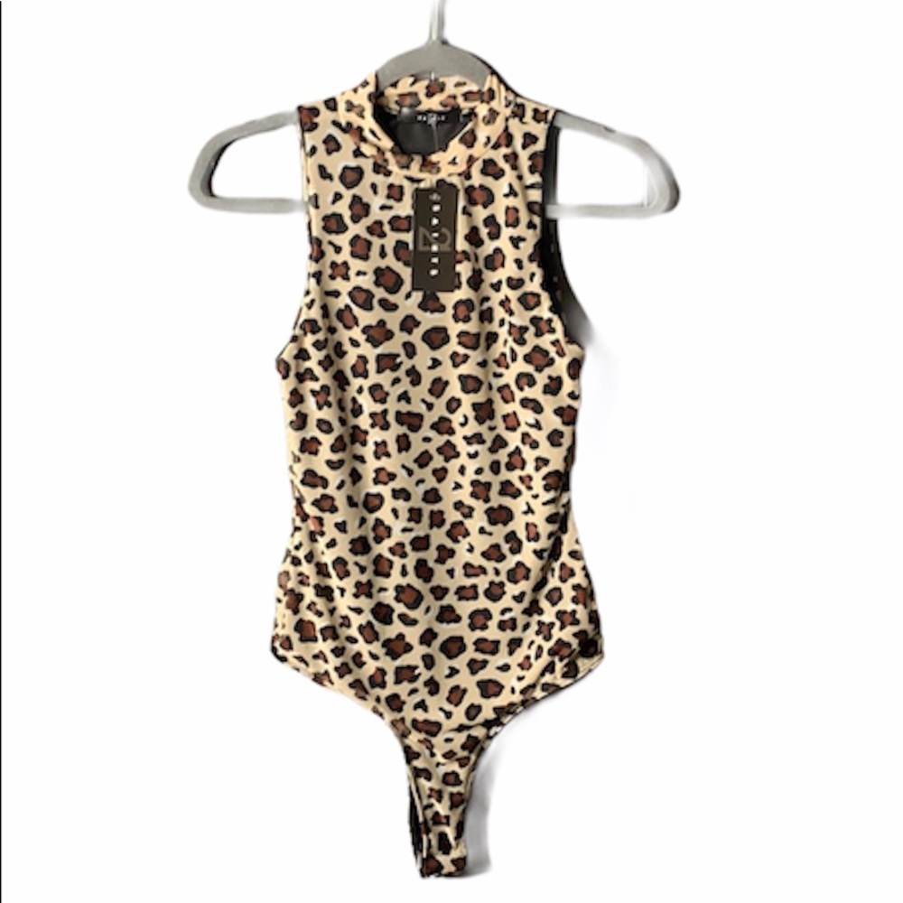 21‎ Saints Leopard Print Bodysuit Size M
